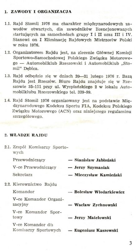 Rajd Stomil - 1976r